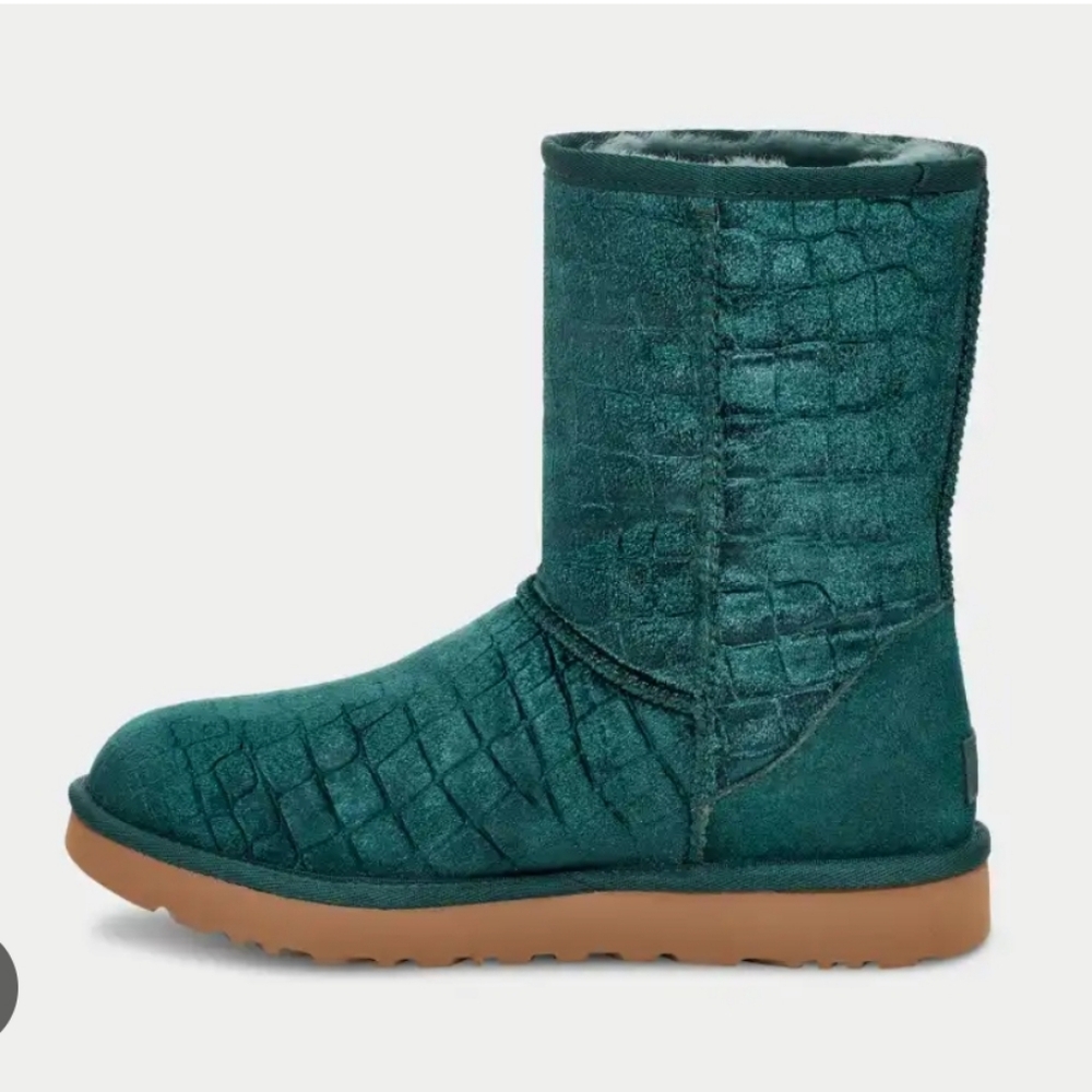 UGG Green Boots with Tan Sole